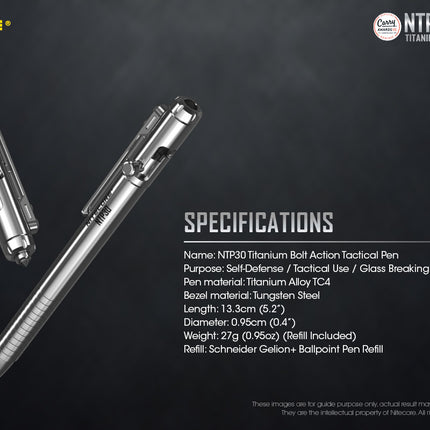 NTP30 Tactical Pen Titanium
