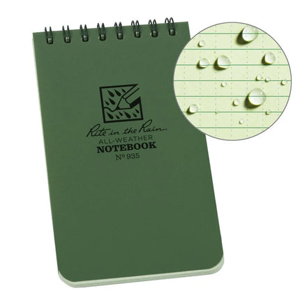 Pocket Top Spiral Notebook 7,62cm X 12,7cm - Olive