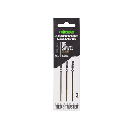 Kable Leadcore Leader QC Swivel 50cm