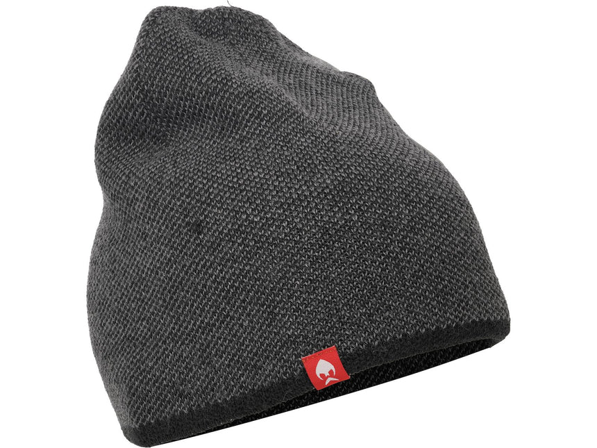 Merino Wool Beanie One Size Charcoal Grey Melange