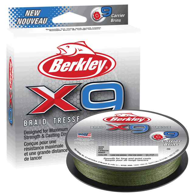Berkley X9 Braid Low Vis Green 150 meter