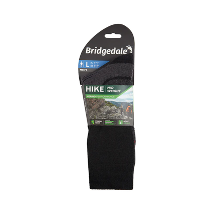 Bridgedale Hike Midweight Merino Performance Boot - Black