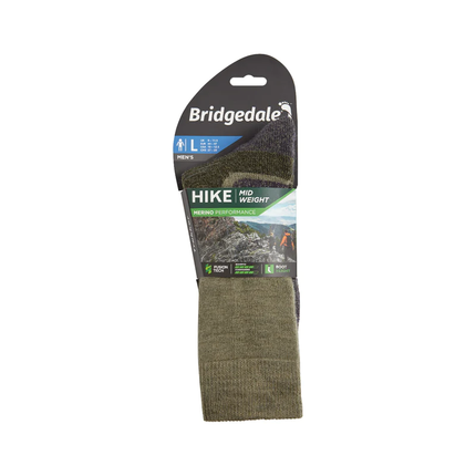 Bridgedale Hike Midweight Merino Performance Boot - Green