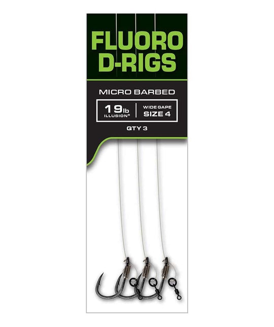 Fox Carp Ready Rigs - Fluoro D-Rig - 4 (x3)