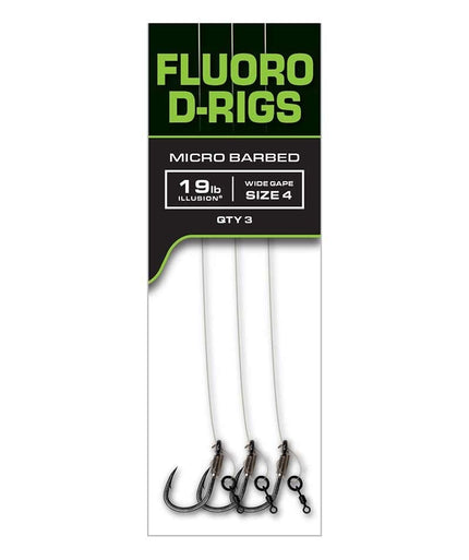Fox Carp Ready Rigs - Fluoro D-Rig - 4 (x3)
