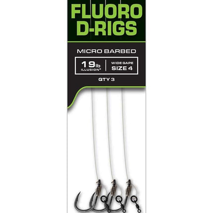 Fox Carp Ready Rigs - Fluoro D-Rig - 6 (x3)