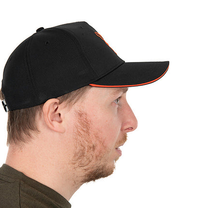 Fox Collection Baseball Cap - Black Orange