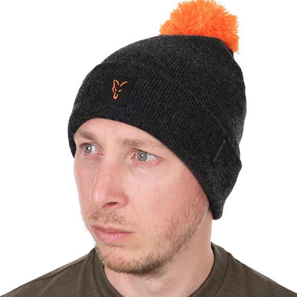Fox Collection Bobble Hat - Black/Orange