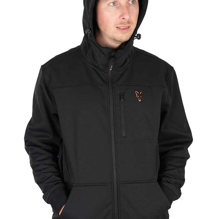 Fox Collection Soft Shell Jacket - Black Orange