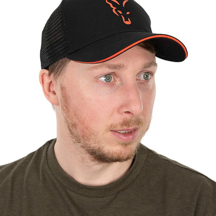 Fox Collection Trucker Cap - Black Orange