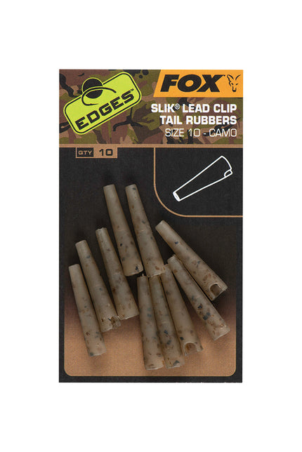Fox Edges Camo Slik Lead Clip Tail Rubber Size 10