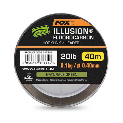 Fox Edges Illusion Fluorocarbon 40m - Naturals Green