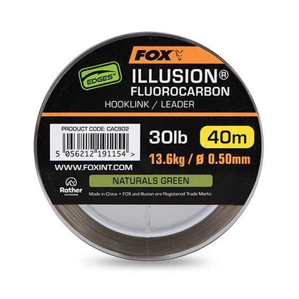 Fox Edges Illusion Fluorocarbon 40m - Naturals Green