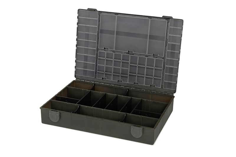 fox camo double sided tackle box Camolite Barrow Organiser The Company Quick Access Fox double sided tackle box