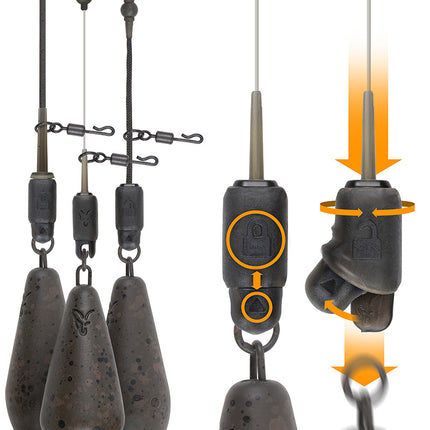 Fox Edges Naturals Heli-Clip 3pcs
