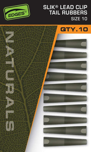 Fox Edges Naturals Slik Lead Clip Tail Rubber Size 10