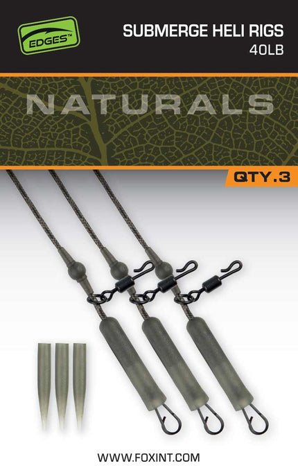 Fox Edges Naturals Submerge Heli Rig Leaders