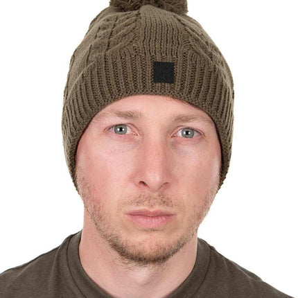 Fox Khaki Knitted Bobble