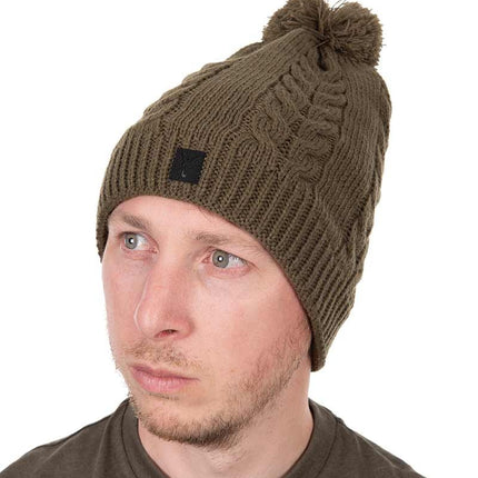 Fox Khaki Knitted Bobble