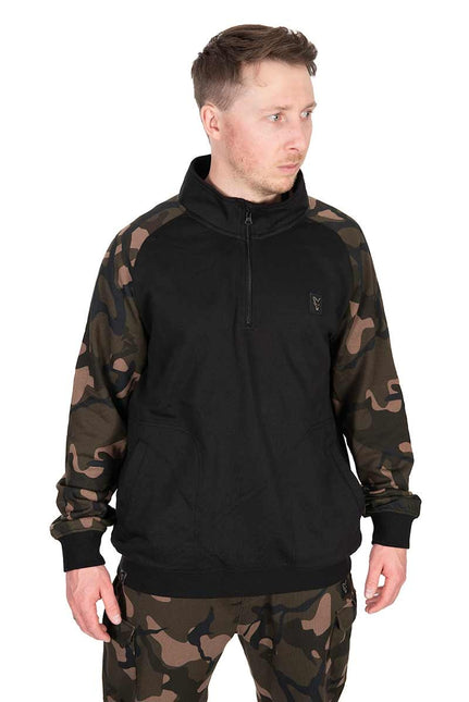 Fox LW Black / Camo Quater Zip