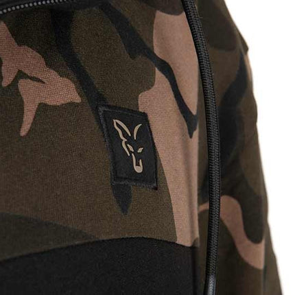 Fox LW BLack / Camo Split Zip Hoody