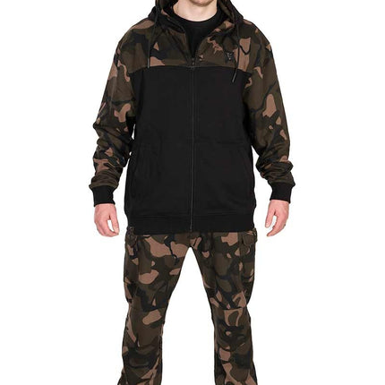 Fox LW BLack / Camo Split Zip Hoody