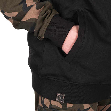 Fox LW BLack / Camo Split Zip Hoody