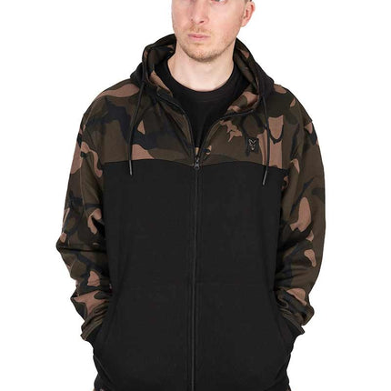 Fox LW BLack / Camo Split Zip Hoody