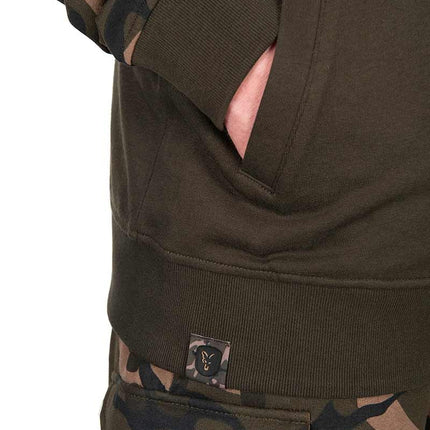 Fox LW Khaki / Camo Split Zip Hoody