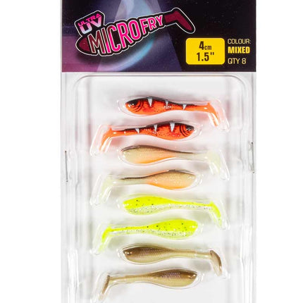 Fox Rage Micro Fry Mixed Colour Lure Pack 4cm 8pcs