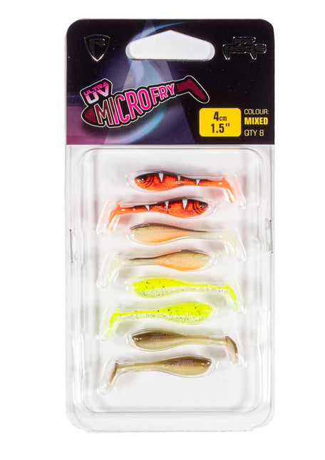 Fox Rage Micro Fry Mixed Colour Lure Pack 4cm 8pcs