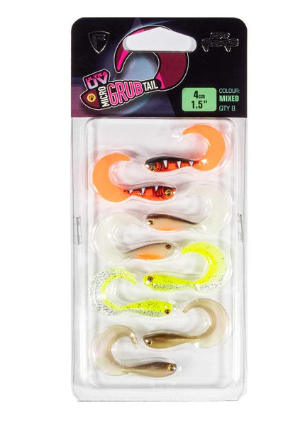 Fox Rage Micro Grub Mixed Colour Lure Pack 4cm 8pcs