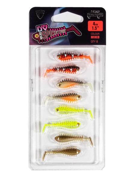 Fox Rage Micro Spikey Mixed Colour Lure Pack 4cm 8pcs