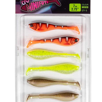 Fox Rage Mini Fry Mixed Colour Lure Pack 7cm 6pcs