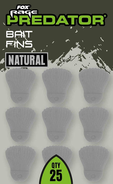 Fox Rage Predator Bait Fins - Natural 25pcs
