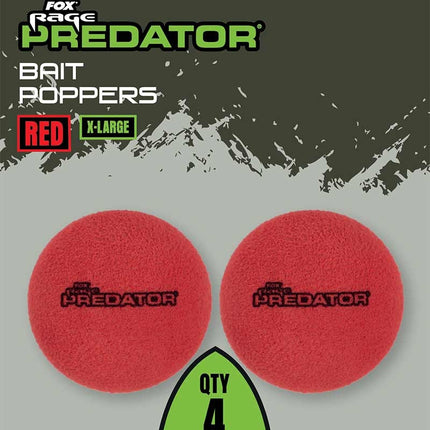 Fox Rage Predator Bait Poppers Red