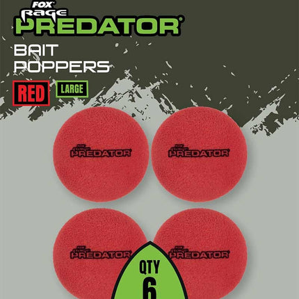 Fox Rage Predator Bait Poppers Red