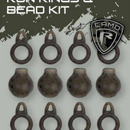 Fox Rage Predator Camo Run Rings & Bead Kit x 10