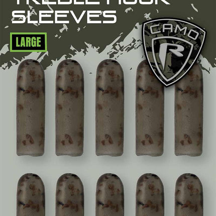 Fox Rage Predator Camo Treble Hook Sleeves Large x 10