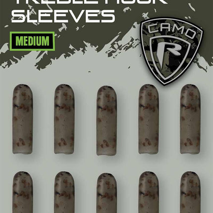 Fox Rage Predator Camo Treble Hook Sleeves Medium x 10