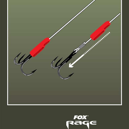 Fox Rage Predator Red Treble Hook Sleeves