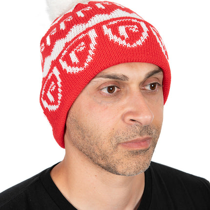 Fox Rage Red & White Bobble Hat