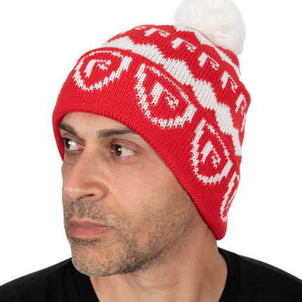 Fox Rage Red & White Bobble Hat
