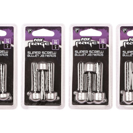 Fox Rage Super Screw Bullet Jig Heads