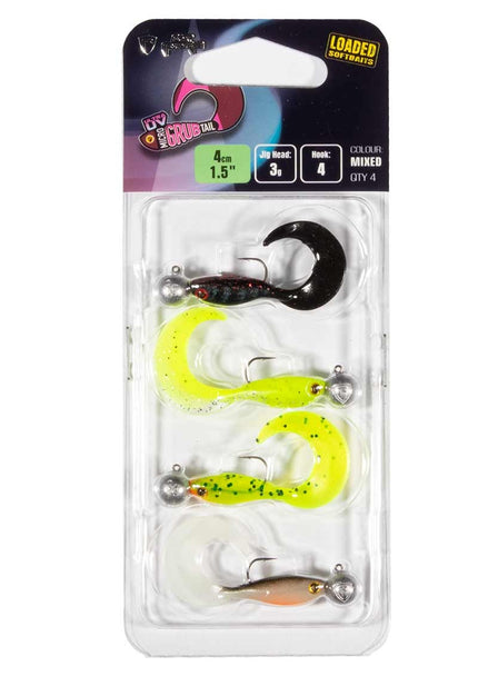 Fox Rage Ultra UV Micro Grub Mixed Colour Loaded Lure Pack 4cm 4pcs