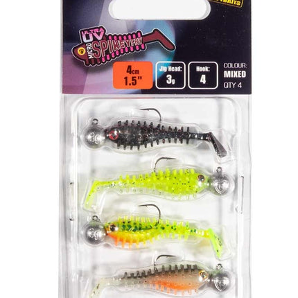 Fox Rage Ultra UV Micro Spikey Mixed Colour Loaded Lure Pack 4cm 4pcs