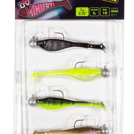 Fox Rage Ultra UV Mini Fry Mixed Colour Loaded Lure Pack 7cm 4pcs