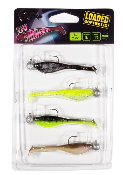Fox Rage Ultra UV Mini Fry Mixed Colour Loaded Lure Pack 7cm 4pcs