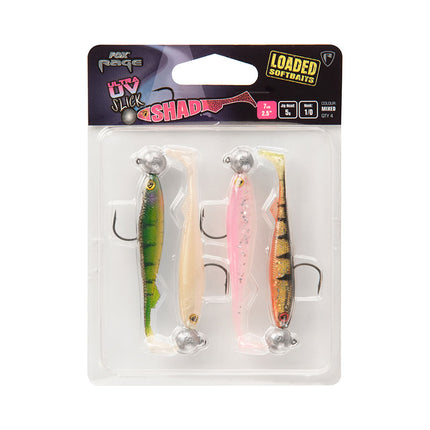 Fox Rage Ultra UV Slick Shad Loaded Lure Pack