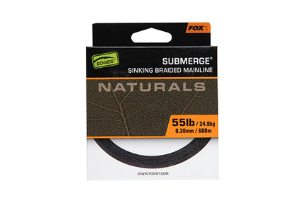 Fox Submerge Naturals Sinking Braid 0.38mm 65lb/29.5kg